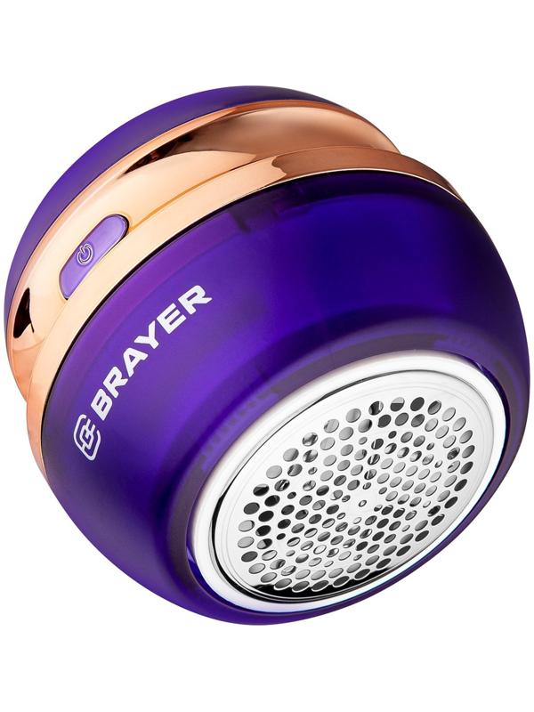 Машинка для удаления катышков BRAYER 5031BR, 3 Вт, TypeC, съёмный резерв для катышков, фиолетовая