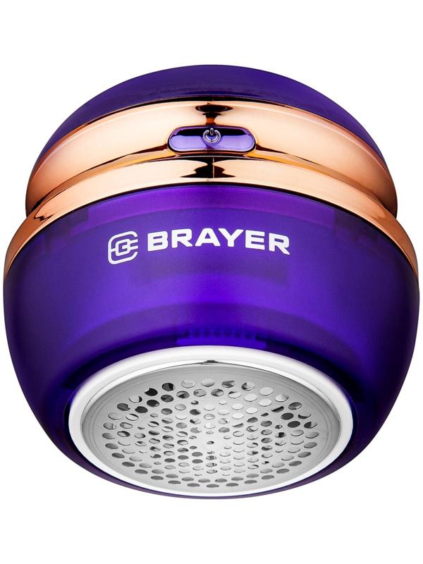 Машинка для удаления катышков BRAYER 5031BR, 3 Вт, TypeC, съёмный резерв для катышков, фиолетовая