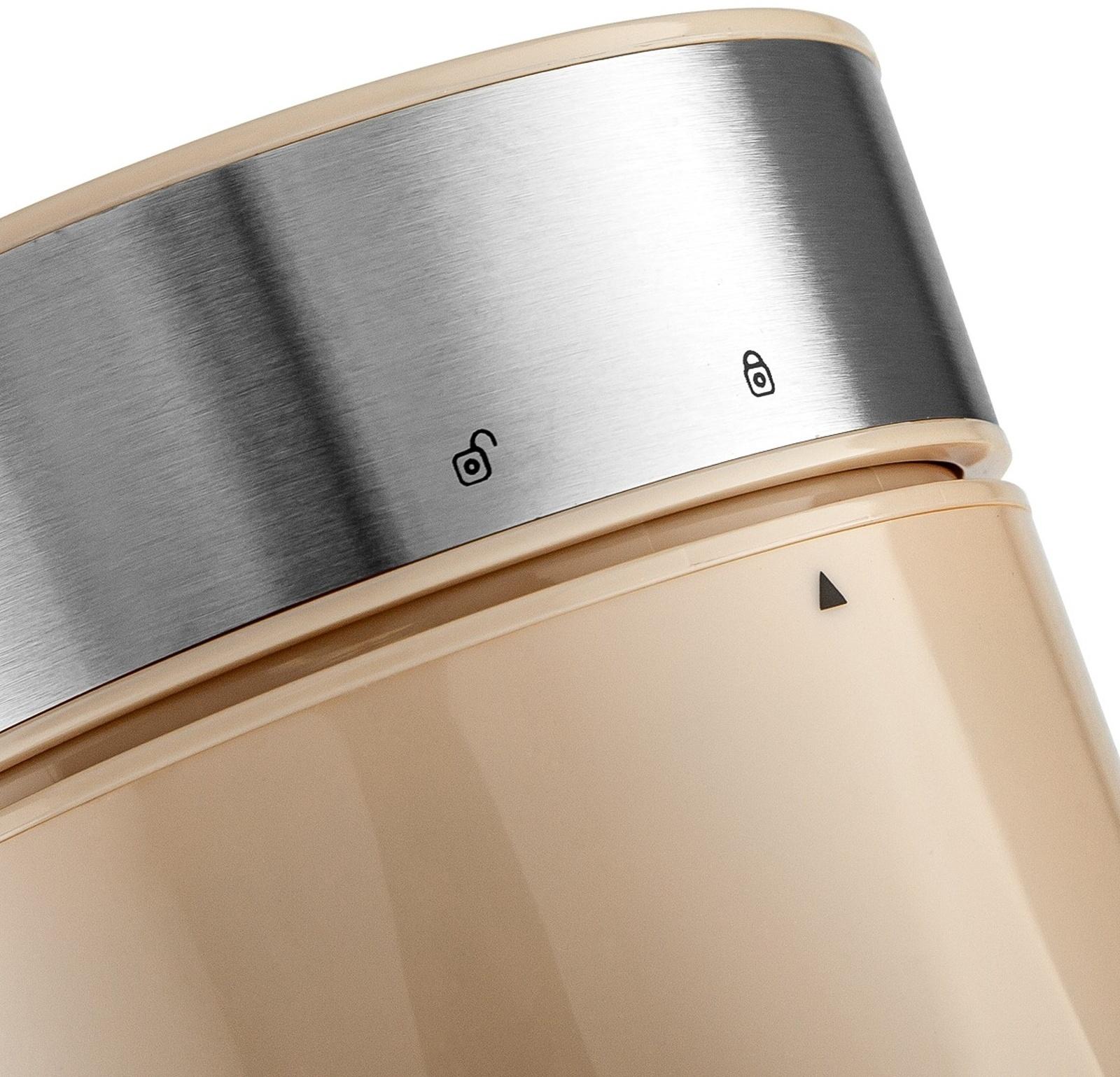 Кофемолка BRAYER 1189BR, электрическая, ножевая, 150 Вт, 60 грамм, бежевая