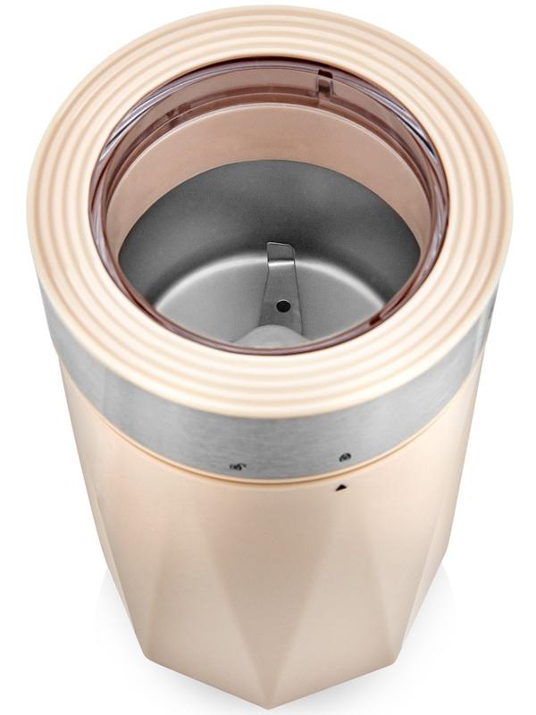 Кофемолка BRAYER 1189BR, электрическая, ножевая, 150 Вт, 60 грамм, бежевая