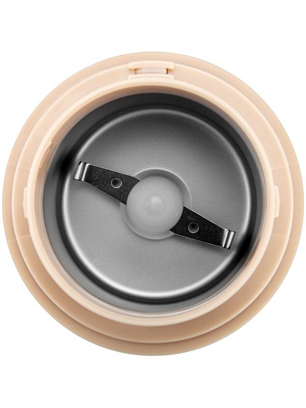 Кофемолка BRAYER 1189BR, электрическая, ножевая, 150 Вт, 60 грамм, бежевая