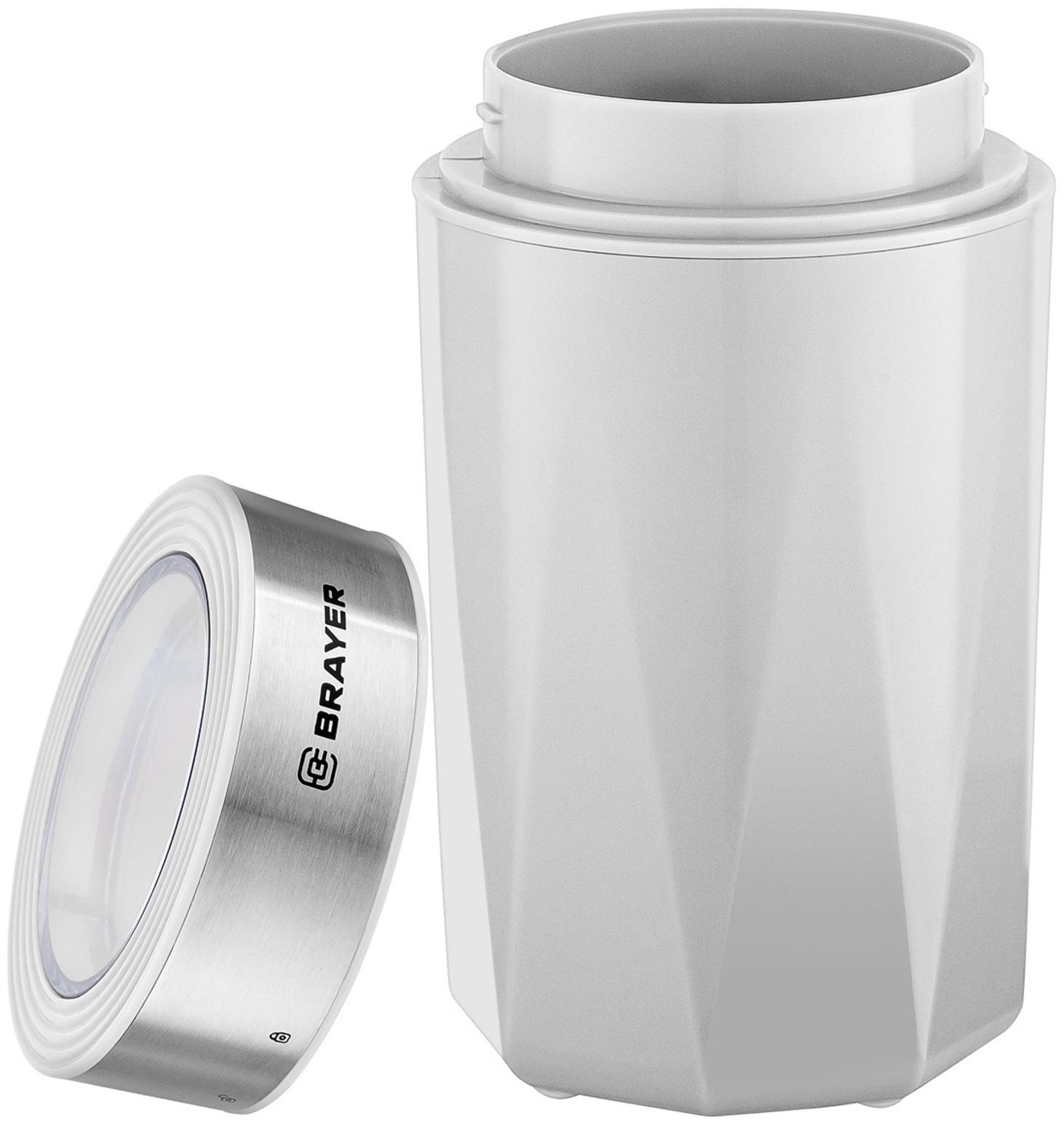 Кофемолка BRAYER 1188BR, электрическая, ножевая, 150 Вт, 60 грамм, белая