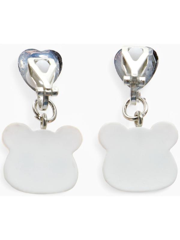 Серьги-клипсы детские «Выбражулька» панда с сердцем кристалл, цветные
