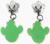 Серьги-клипсы детские «Выбражулька» кактус с звездой кристалл, зелёные