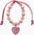 Браслет детский «Выбражулька» на затяжке, сердце с бусинами, розовый