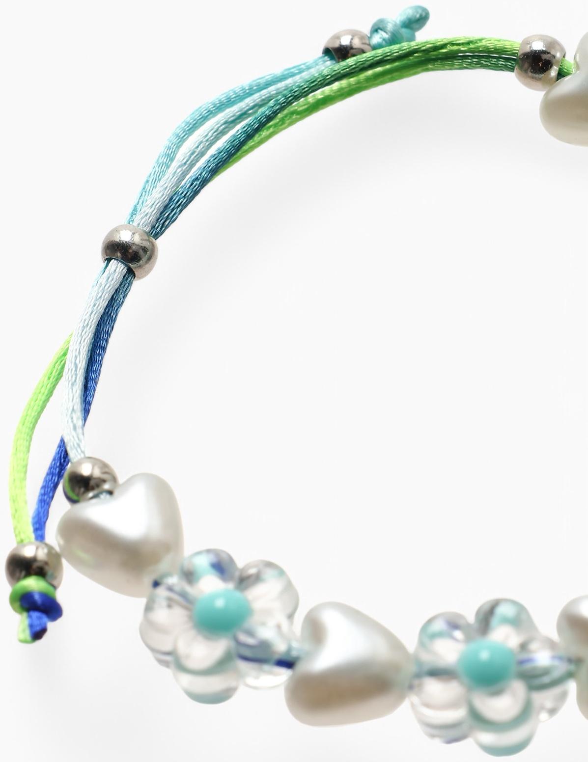 Браслет детский «Выбражулька» на затяжке, кактус с бусинами цветы, цветной