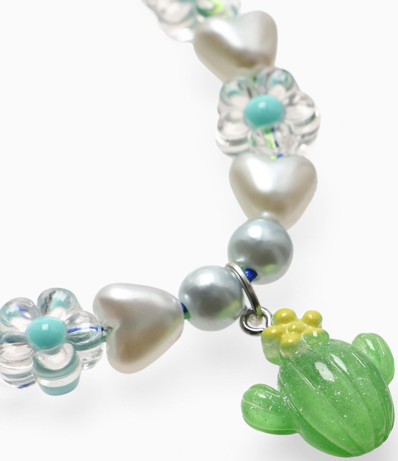 Браслет детский «Выбражулька» на затяжке, кактус с бусинами цветы, цветной