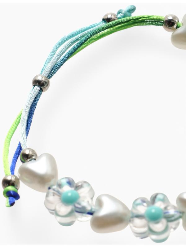 Браслет детский «Выбражулька» на затяжке, кактус с бусинами цветы, цветной