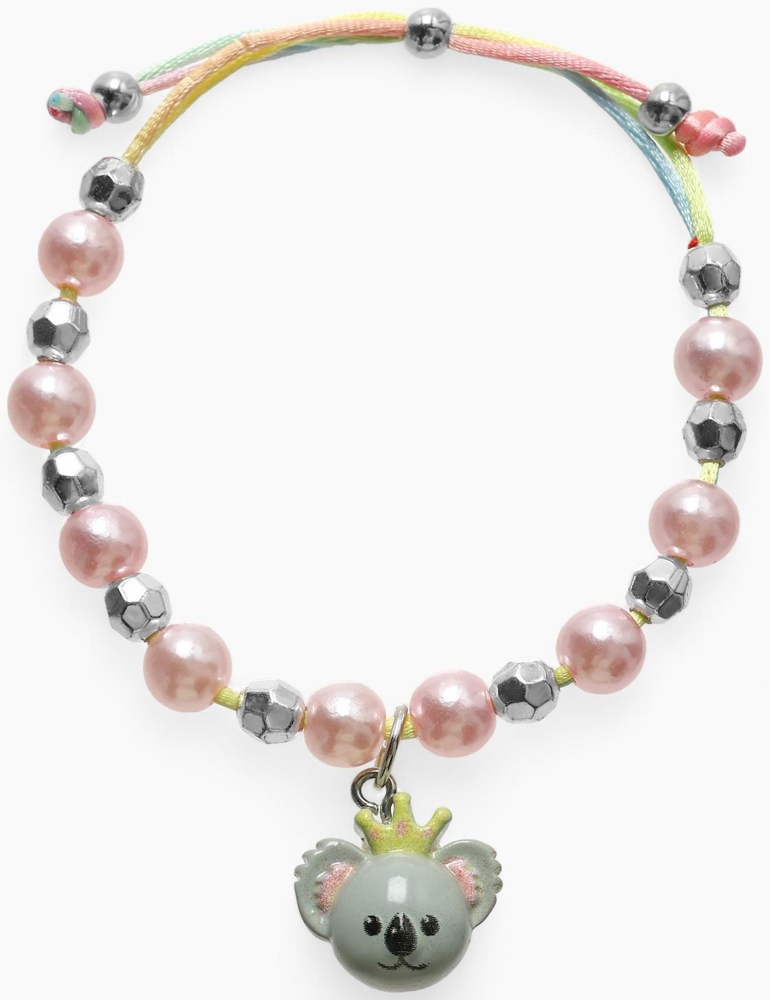 Браслет детский «Выбражулька» на затяжке, коала с бусинами, цветной