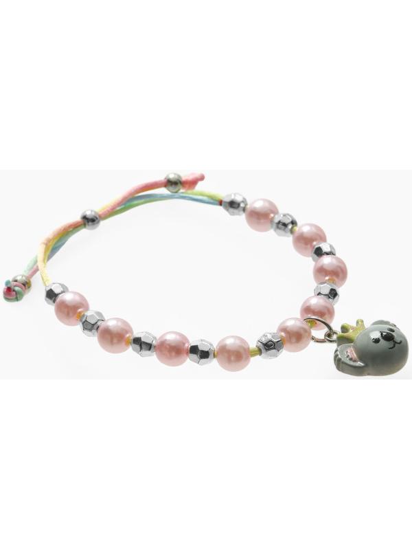 Браслет детский «Выбражулька» на затяжке, коала с бусинами, цветной