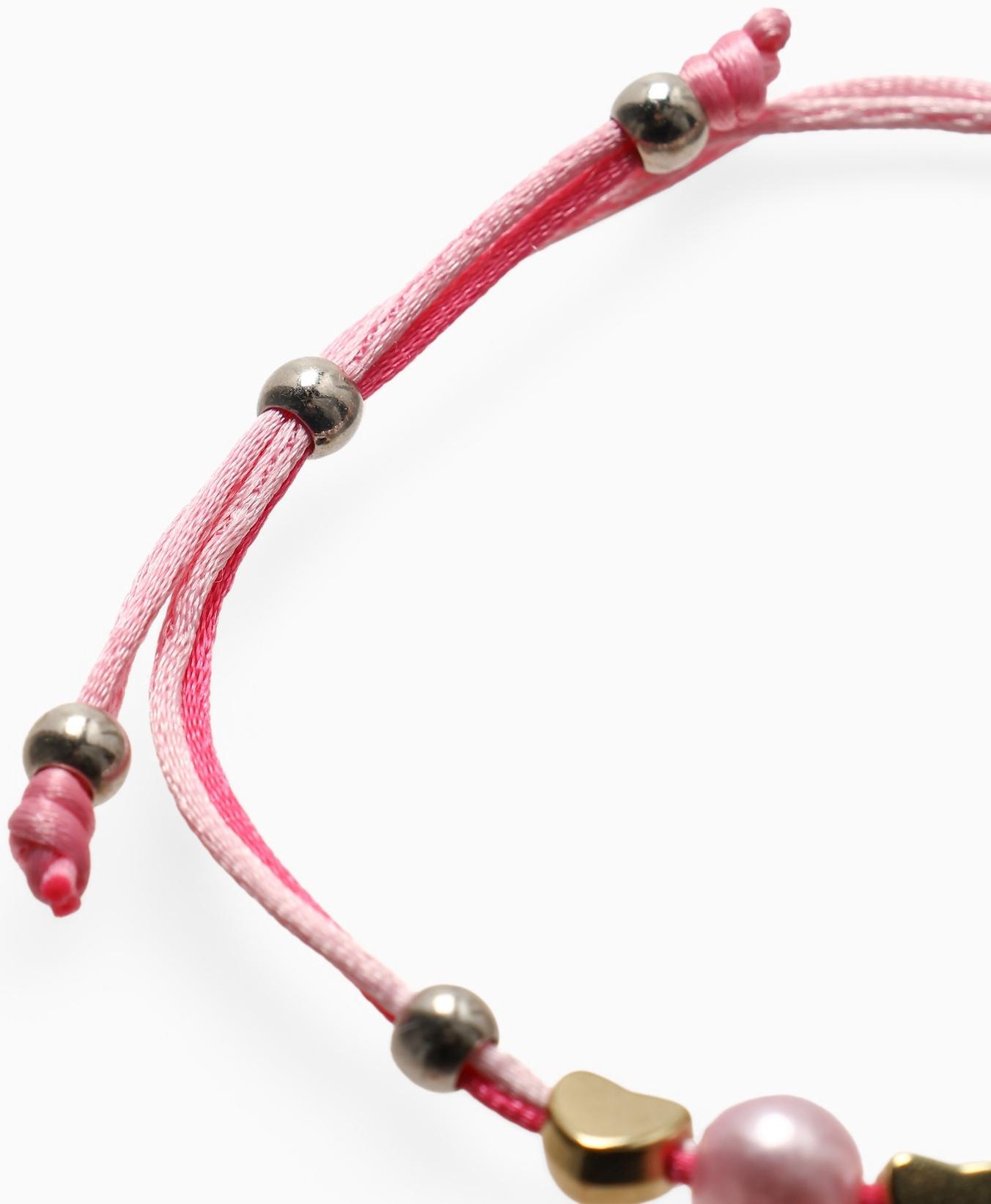 Браслет детский «Выбражулька» на затяжке, единорог с бусинами, цветной