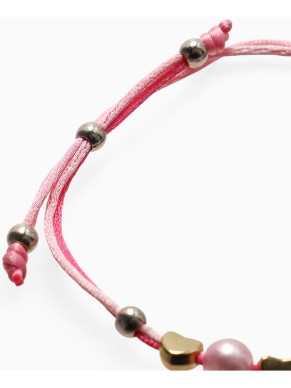 Браслет детский «Выбражулька» на затяжке, единорог с бусинами, цветной