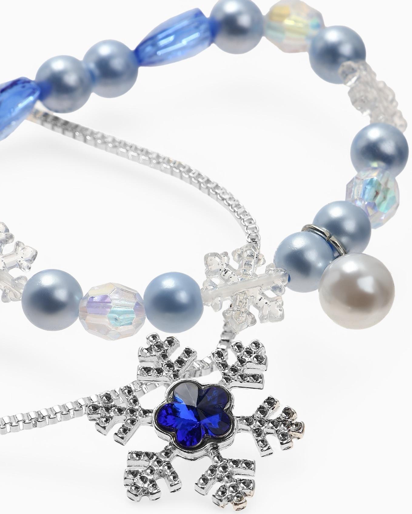 Набор детский Выбражулька «Зимняя принцесса», 2 предмета: кулон, браслет, бело-голубой