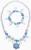 Набор детский Выбражулька «Снежинка», 2 предмета: кулон, браслет, бело-голубой