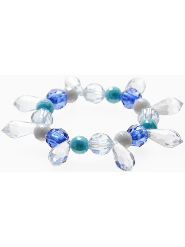 Набор детский Выбражулька «Снежинка», 2 предмета: кулон, браслет, бело-голубой