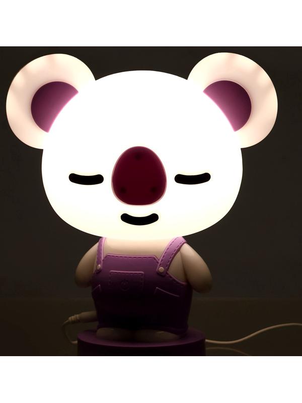 Лампа - ночник «Коала», световые эффекты, работает от сети, МИКС