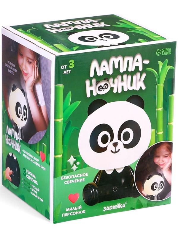 Лампа - ночник «Панда», световые эффекты, работает от сети