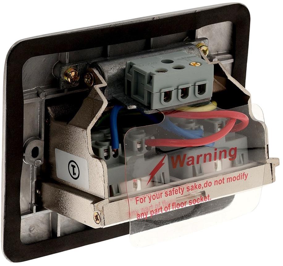 Розетка выдвижная, 16 А, двухместная