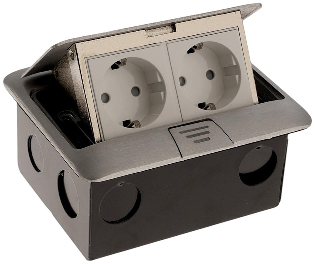 Розетка выдвижная, 16 А, двухместная