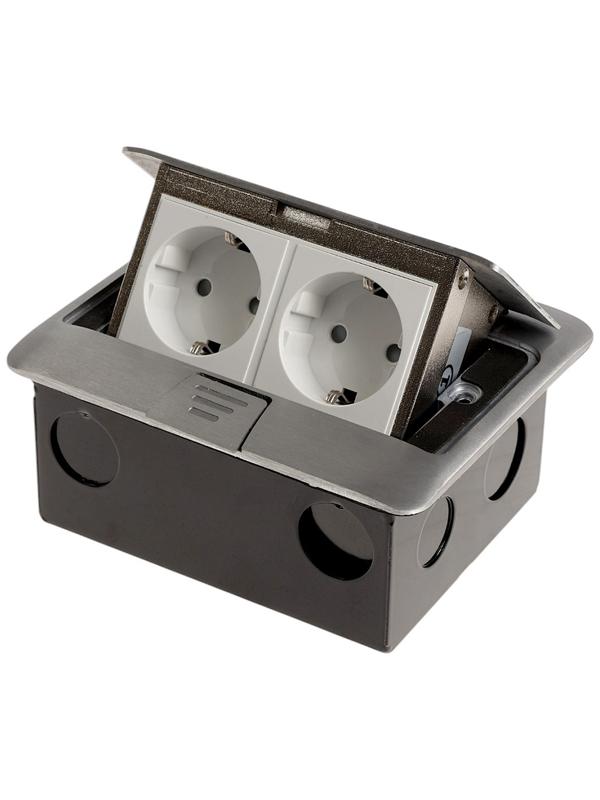 Розетка выдвижная, 16 А, двухместная