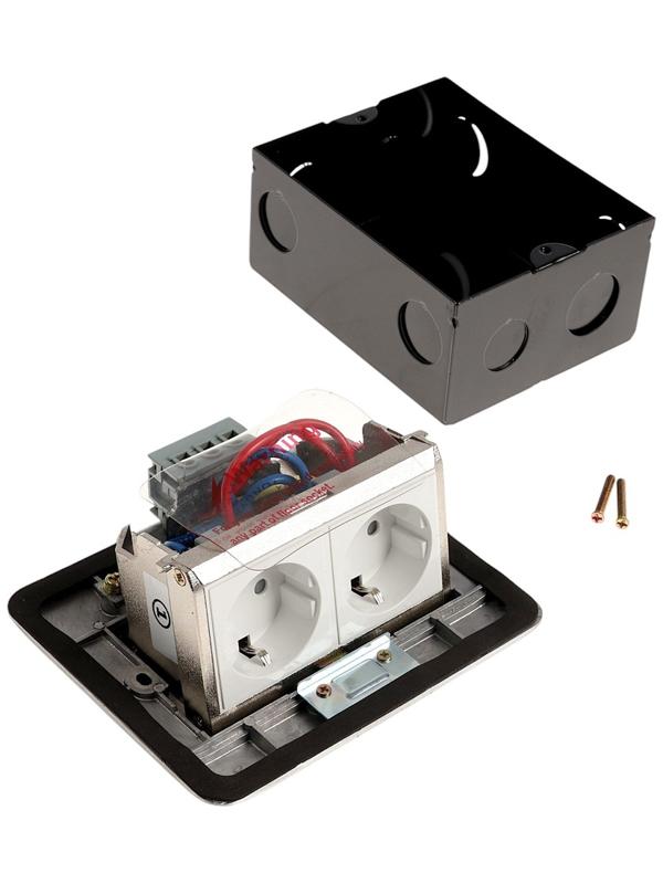 Розетка выдвижная, 16 А, двухместная