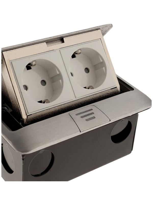 Розетка выдвижная, 16 А, двухместная