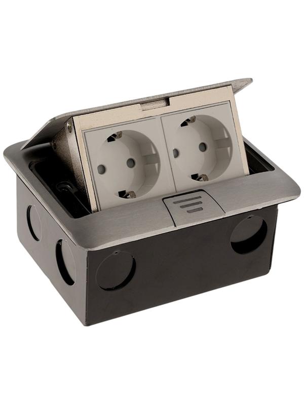 Розетка выдвижная, 16 А, двухместная