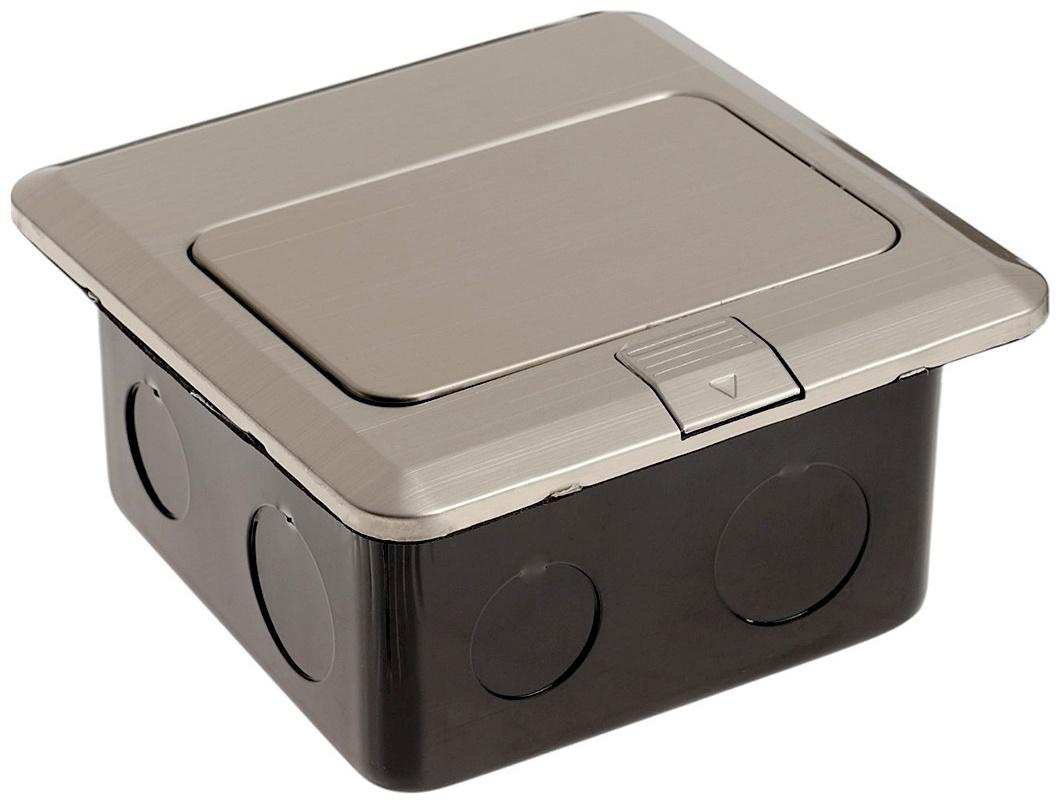 Розетка выдвижная, 16 А, одноместная, серебристая