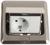 Розетка выдвижная, 16 А, одноместная, серебристая