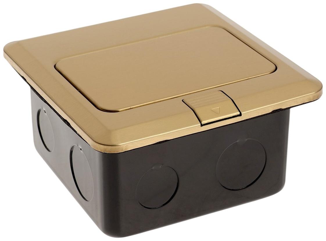 Розетка выдвижная, 16 А, одноместная, золотистая