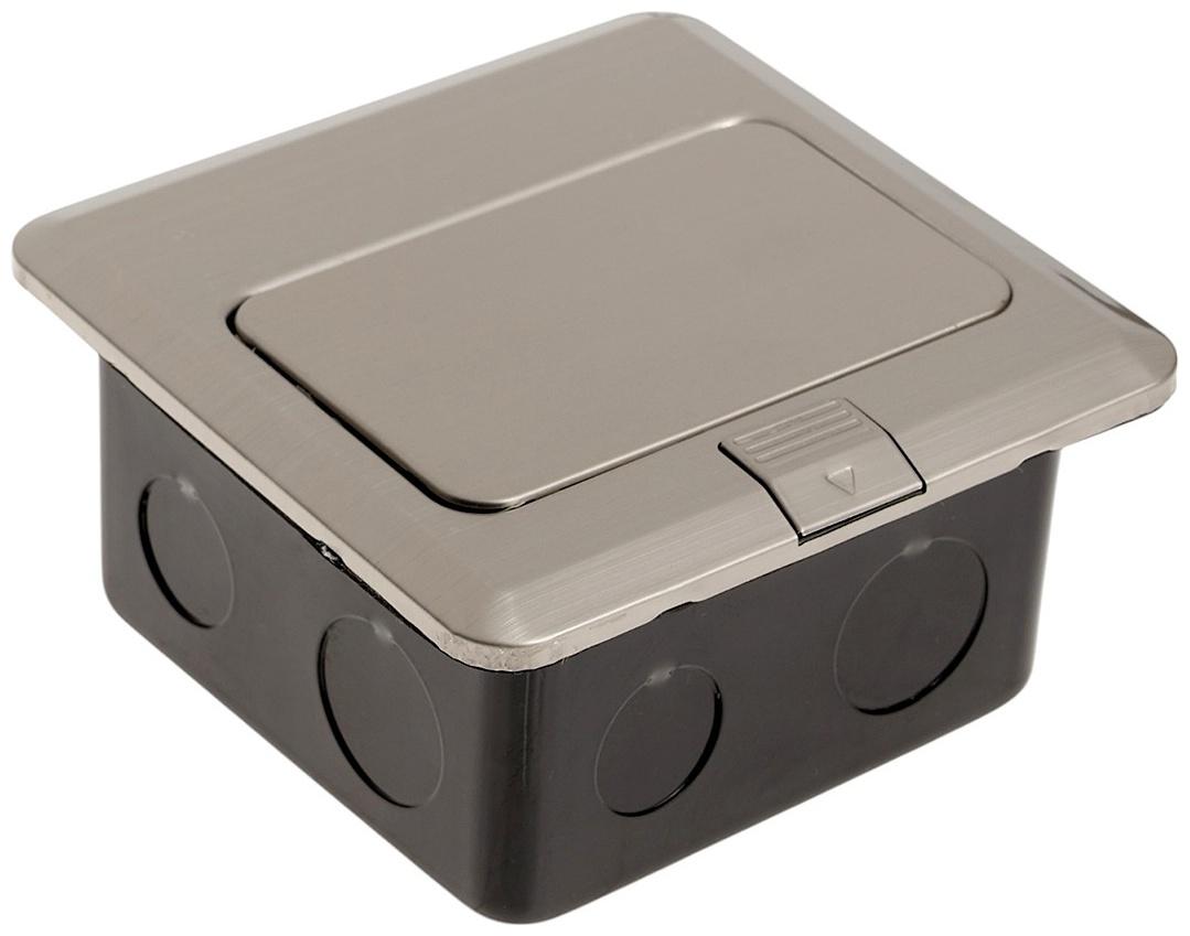 Розетка выдвижная, 16 А, одноместная, USB + Type-C, серебристая