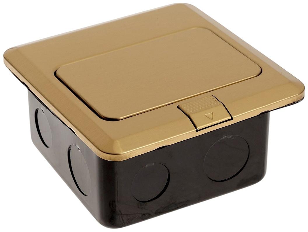 Розетка выдвижная, 16 А, одноместная, USB + Type-C, золотистая