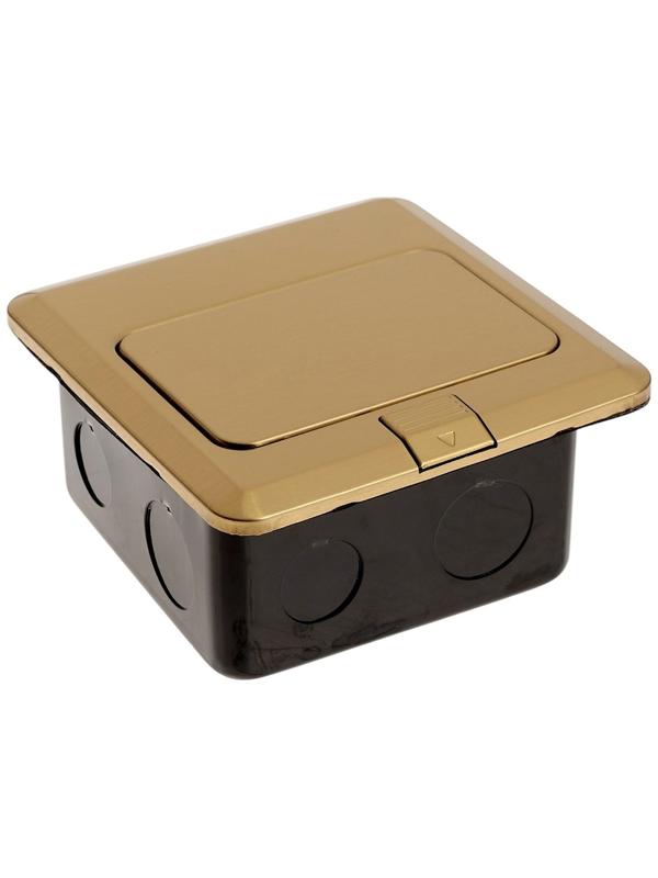 Розетка выдвижная, 16 А, одноместная, USB + Type-C, золотистая