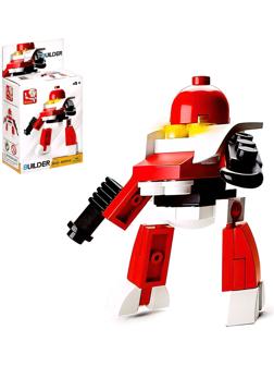 Конструктор Транспорт «Робот» красный, 30 деталей