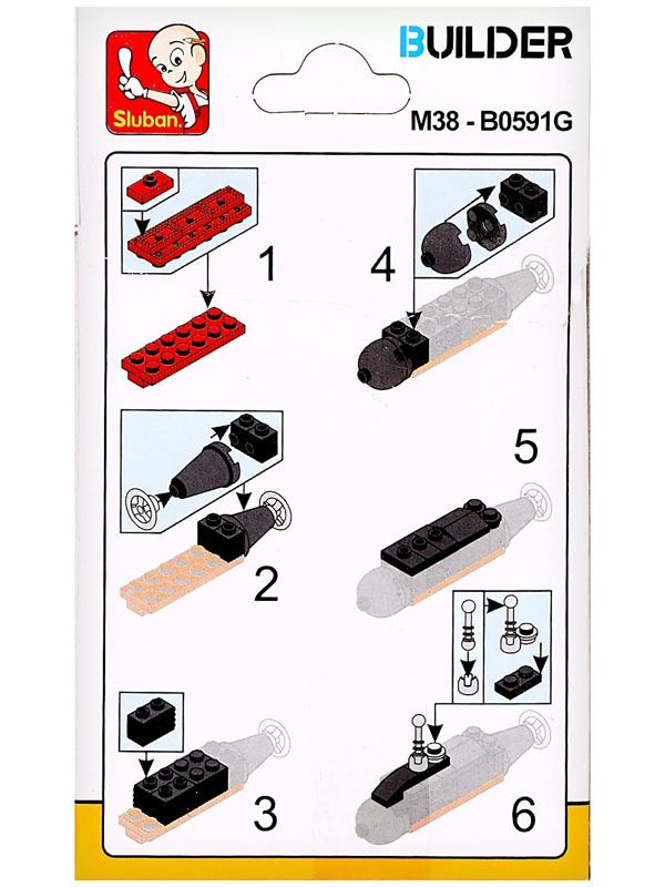 Конструктор Транспорт «Подводная лодка», 26 деталей