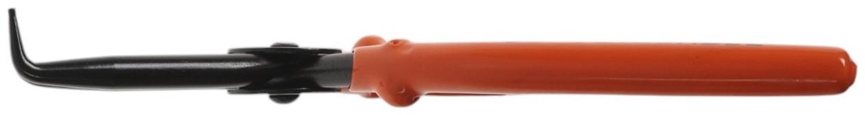 Съемник внутренних стопорных колец ТУНДРА, удлиненные изогнутые губки на сжим, 180 мм