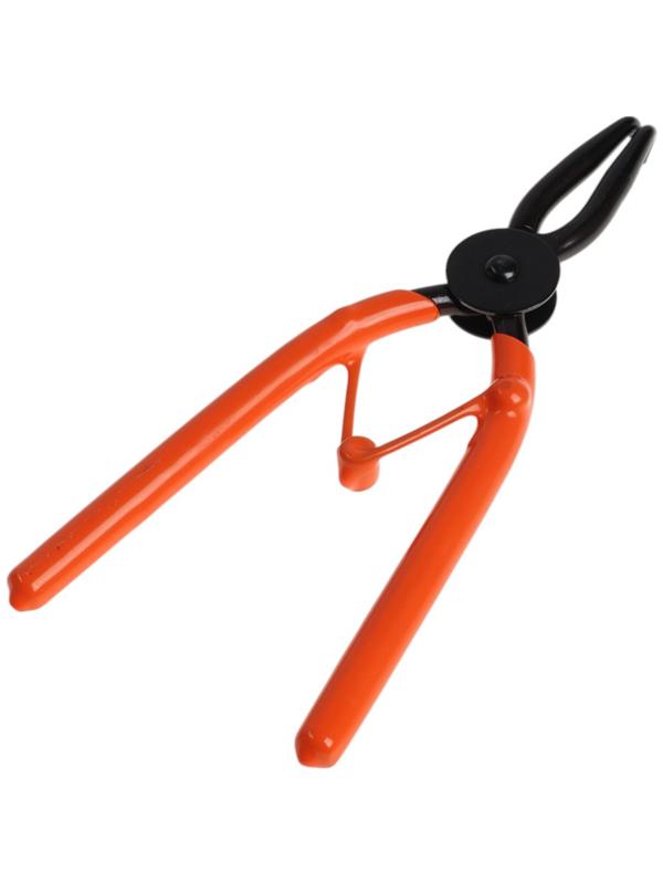 Съемник внешних стопорных колец ТУНДРА, удлиненные изогнутые губки на разжим, 180 мм