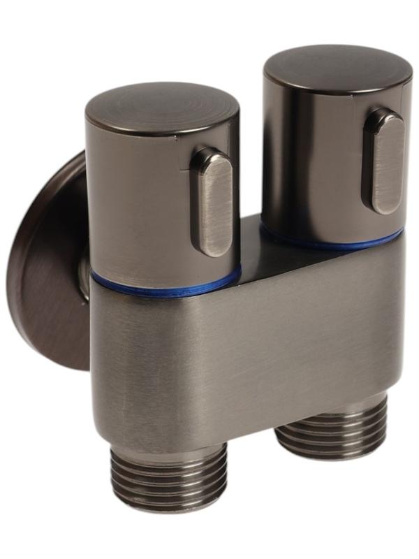 Кран двойной ZEIN engr, 1/2