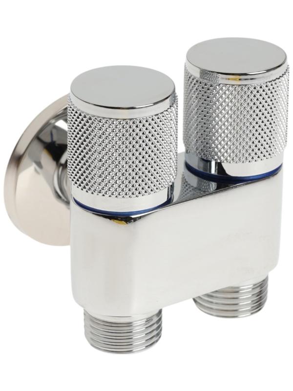 Кран двойной ZEIN engr, 1/2