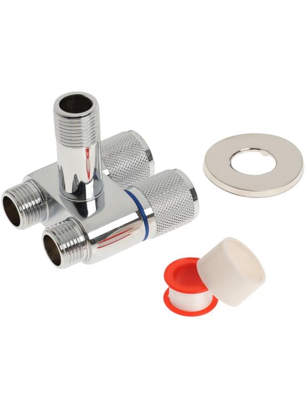 Кран двойной ZEIN engr, 1/2