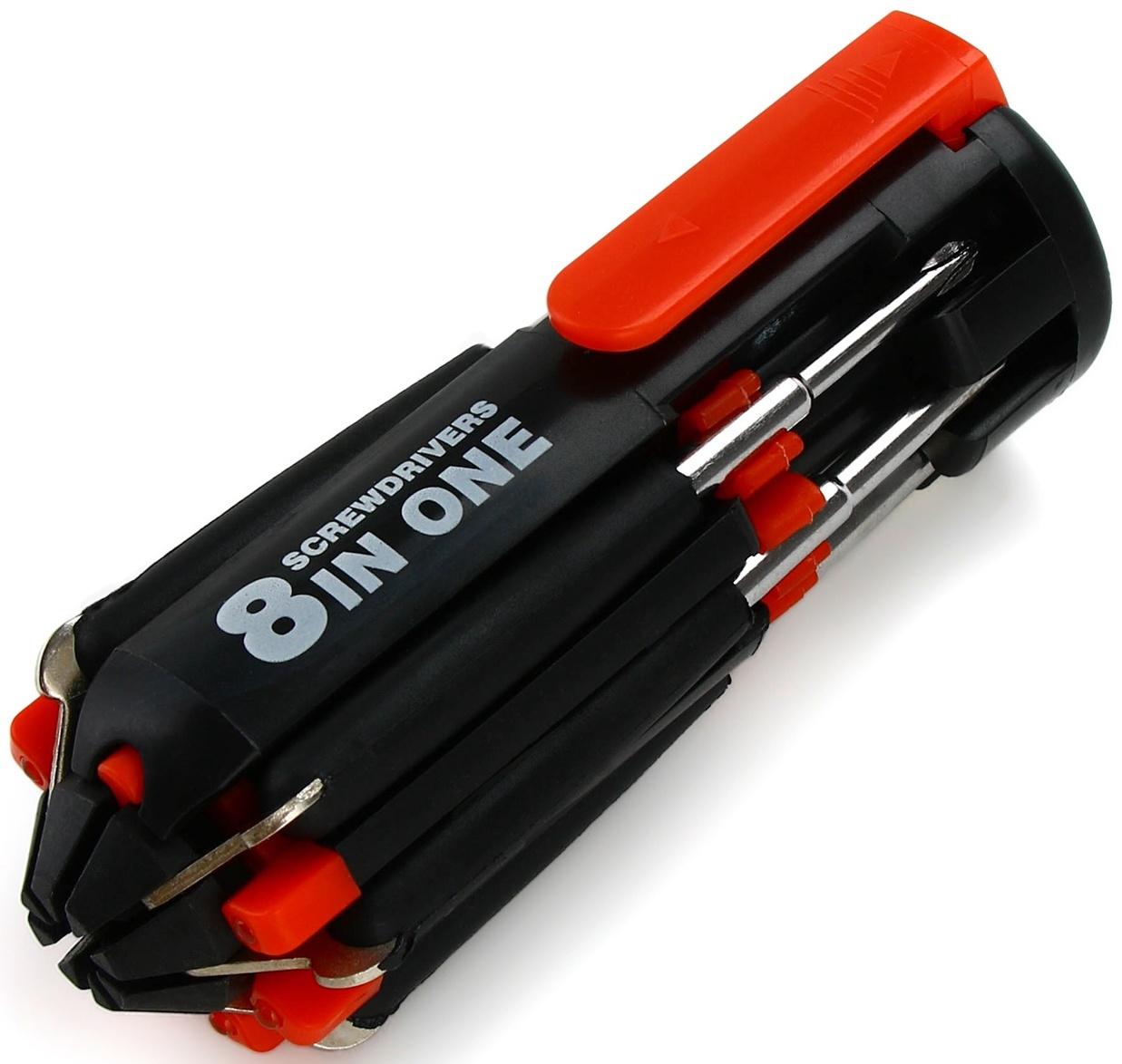 Фонарик-мультитул, 8 в 1, 12 см