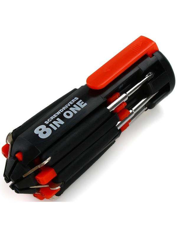 Фонарик-мультитул, 8 в 1, 12 см