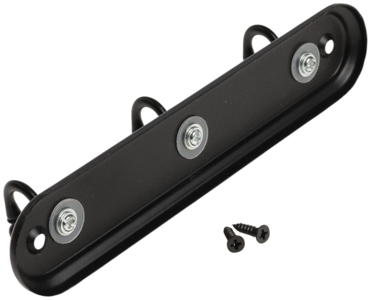 Вешалка ТУНДРА TVT002, металлическая, трёхрожковая, цвет черный