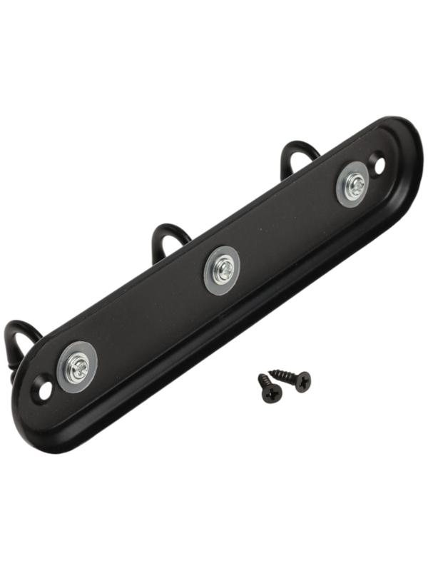 Вешалка ТУНДРА TVT002, металлическая, трёхрожковая, цвет черный