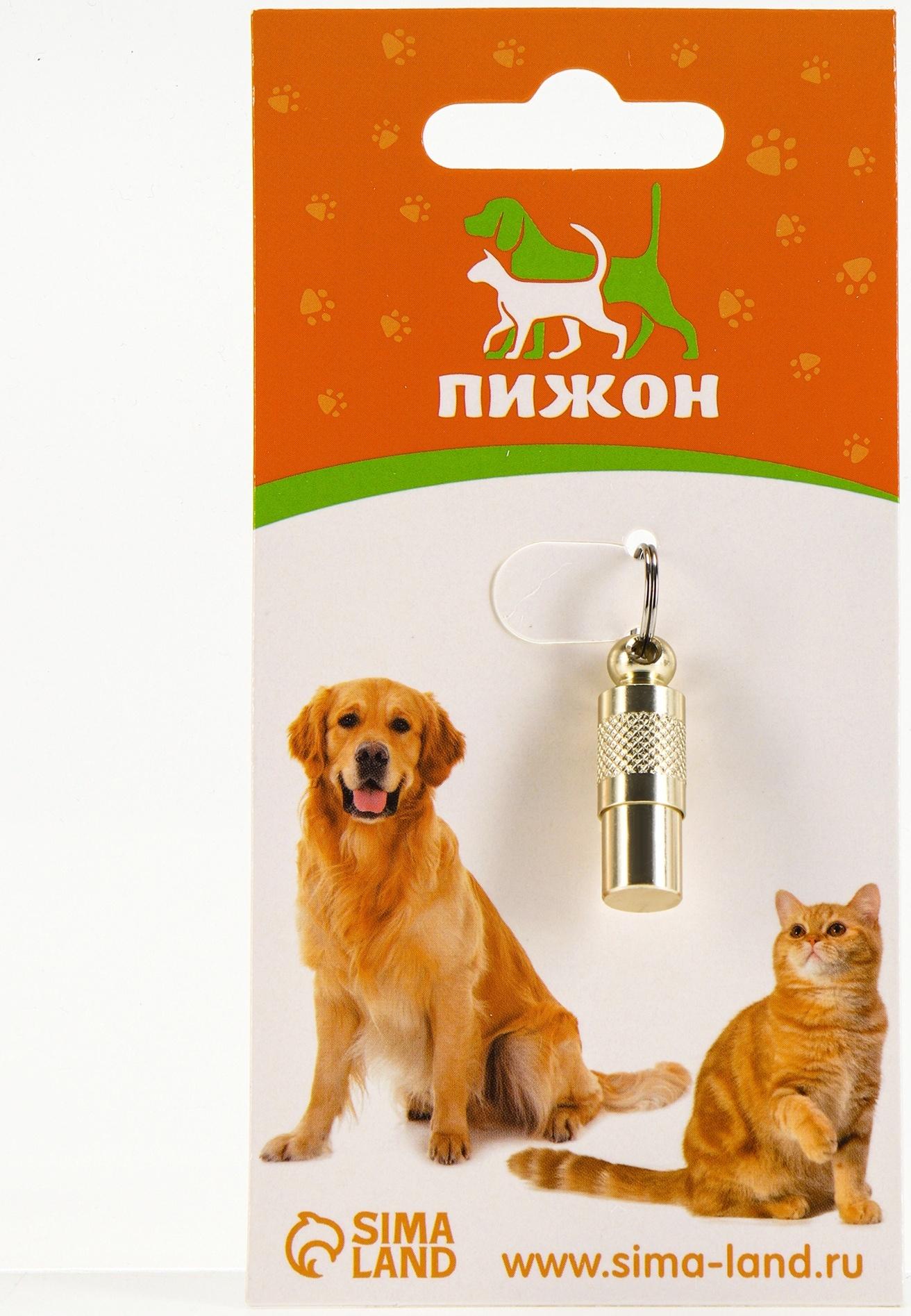 Адресник-капсула под записку, 0,9 х 2,75 см, золотой