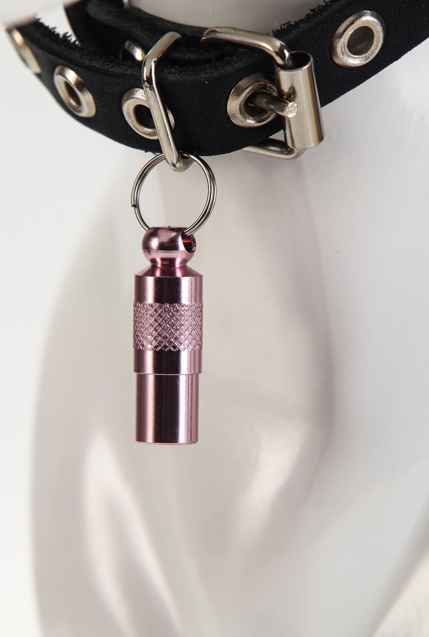 Адресник-капсула под записку, 0,9 х 2,75 см, розовый