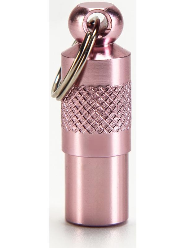 Адресник-капсула под записку, 0,9 х 2,75 см, розовый