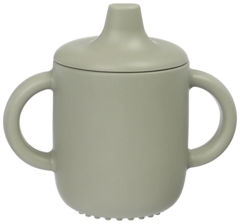 Поильник силиконовый с носиком, с ручками 6+ мес, 200мл, серый, Крошка Я