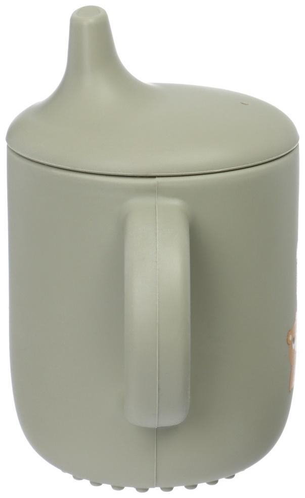 Поильник силиконовый с носиком, с ручками 6+ мес, 200мл, серый, Крошка Я