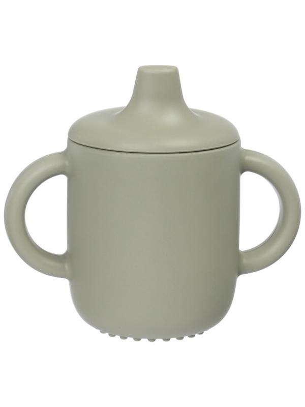 Поильник силиконовый с носиком, с ручками 6+ мес, 200мл, серый, Крошка Я